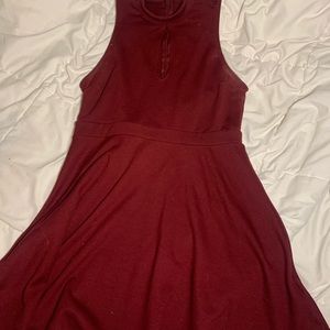 Wine/red slater style dress with eyelet